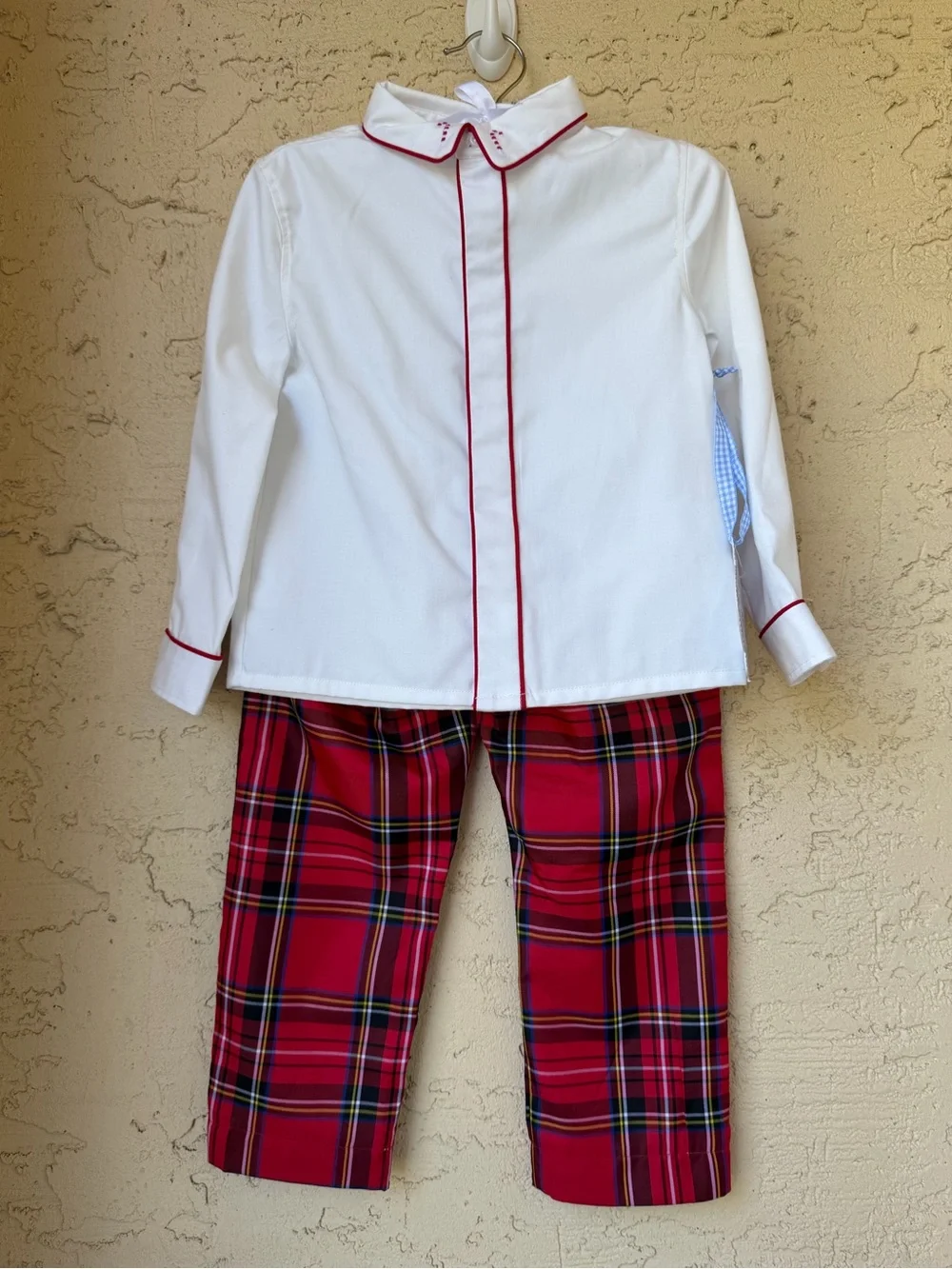 Edgehill Collection x The Broke Brooke Little Boys Charlie Plaid Pants Set 2T